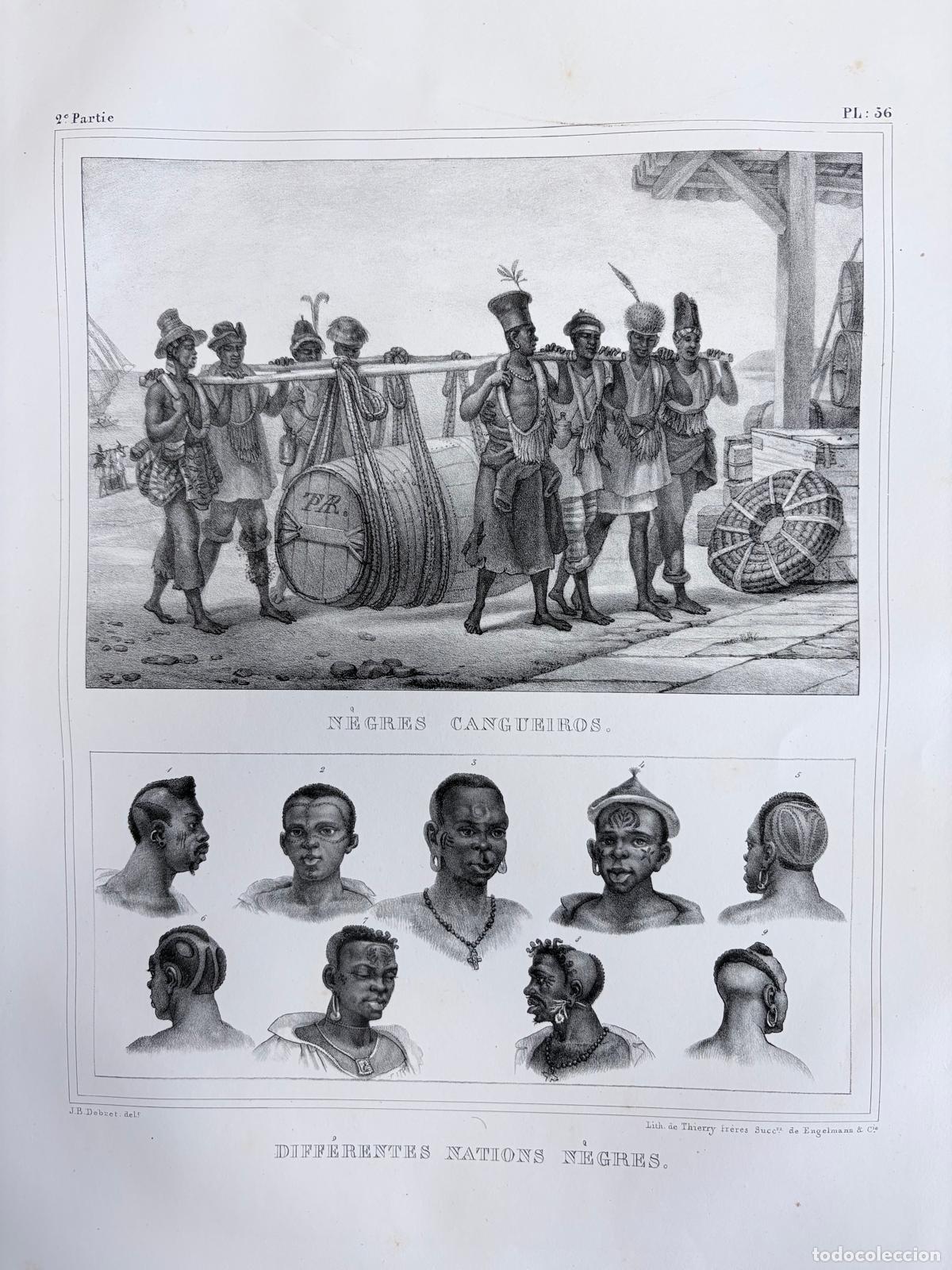 Arte: GRABADO CARGADORES PORTUARIOS Y TIPOS &Eacute;TNICOS DEL BRASIL IMPERIAL, CA. 1835