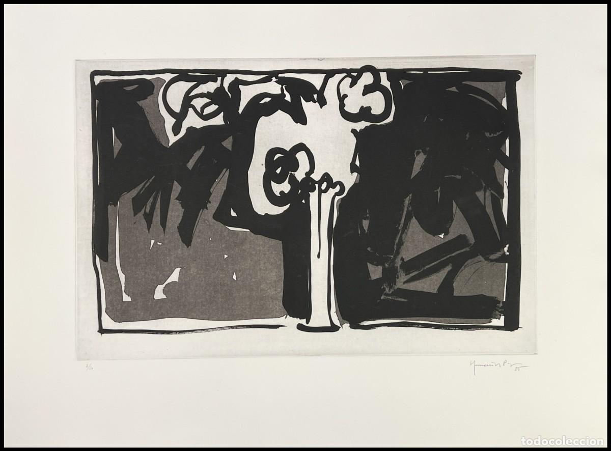 Arte: JOAN HERN&Aacute;NDEZ PIJUAN - FLOR II, AGUAFUERTE Y AGUATINTA - 1989