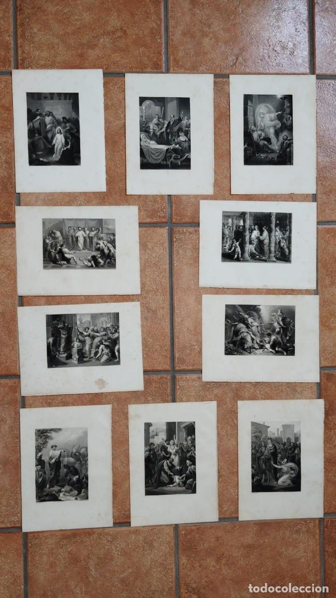 Arte: GRABADOS.-EVANGELIO.-GRABADOS BIBLICOS.-LOTE DE 10 GRABADOS RELIGIOSOS.-A&Ntilde;O 1848.