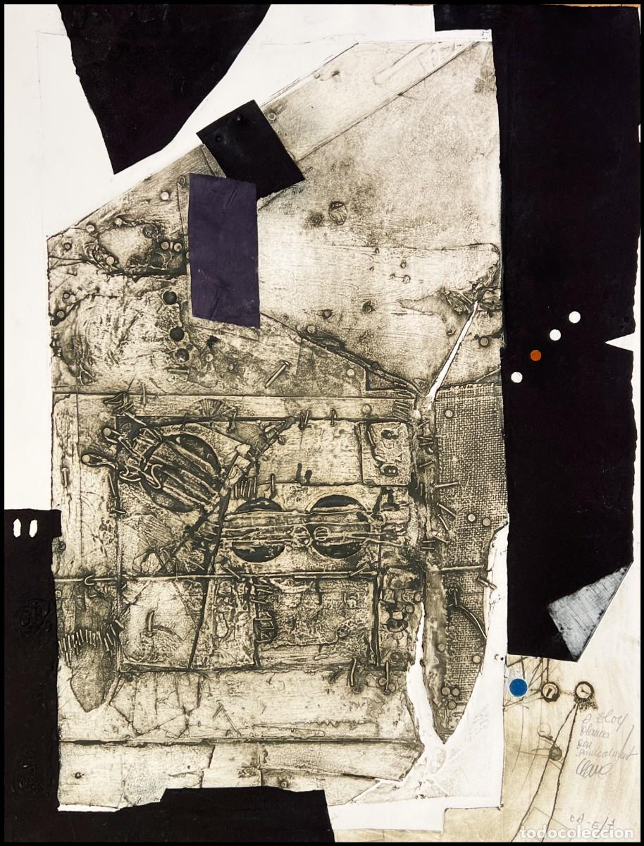Arte: ANTONI CLAVE - COMPOSICI&Oacute;N ABSTRACTA - AGUAFUERTE Y CARBORUNDO - 1980