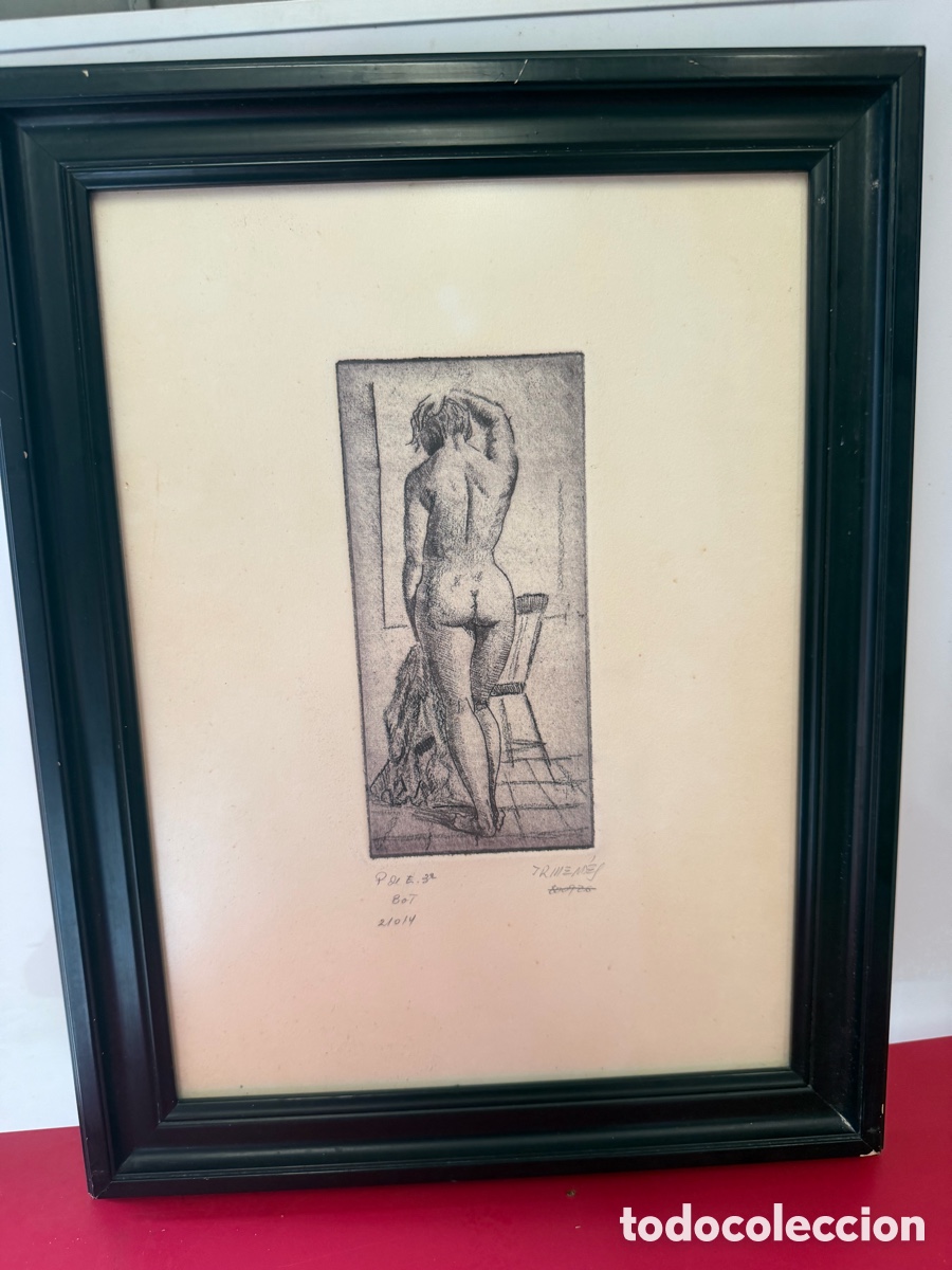 Arte: Aguafuerte original - Desnudo femenino