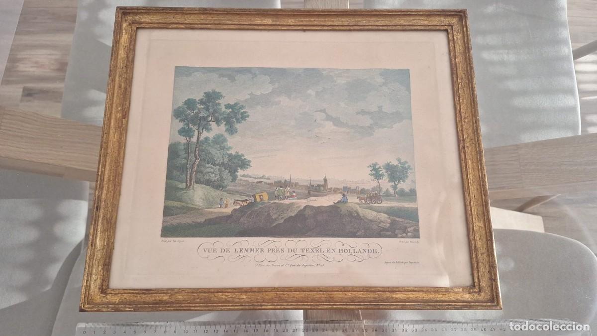 Arte: Gravura Antiga S&eacute;c. XIX &rdquo;Vue de Lemmer&rdquo; (Van Goyen / Demonchy) - C. 1810
