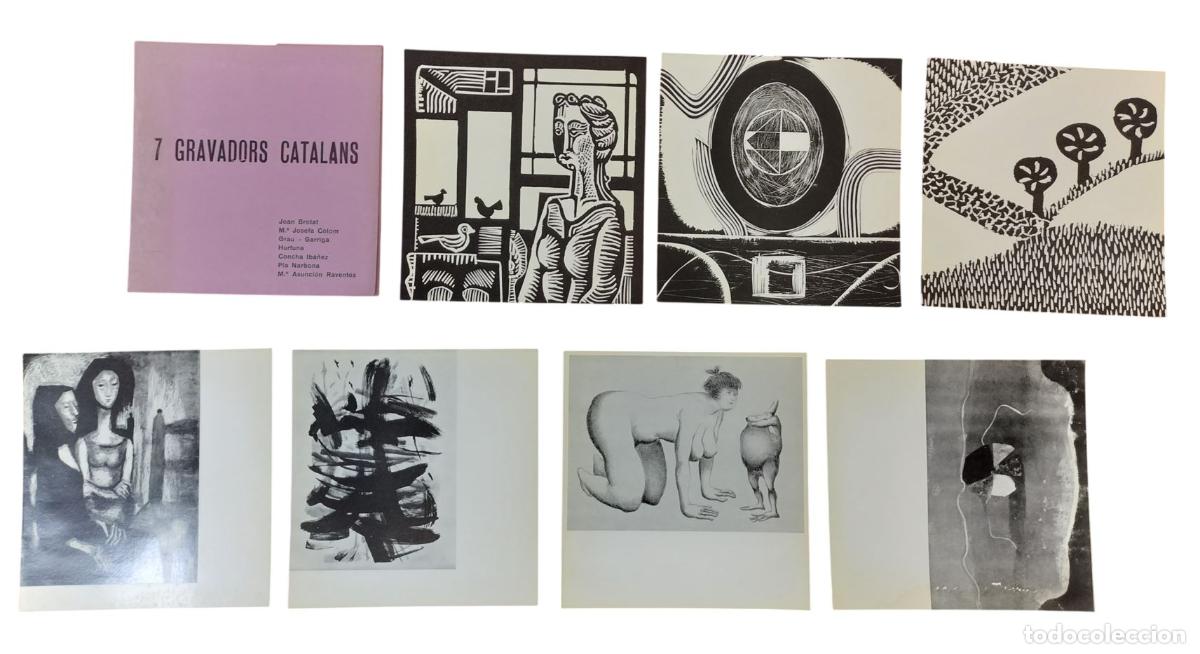 Arte: INVITACI&Oacute;N A LA EXPOSICI&Oacute;N \&rdquo;7 GRAVADORS CATALANS\&rdquo;. CON GRABADOS Y IMPRESIONES. ESPA&Ntilde;A. 1968.