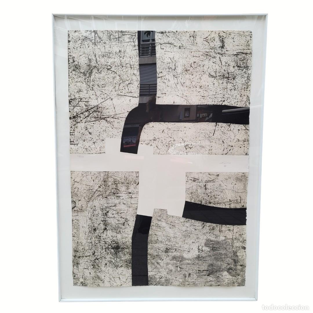 Arte: Grabado sobre papel &laquo;Bi-Aizatu&raquo; 29/50, Eduardo Chillida Juantegui, 1987 &ndash; Espa&ntilde;a