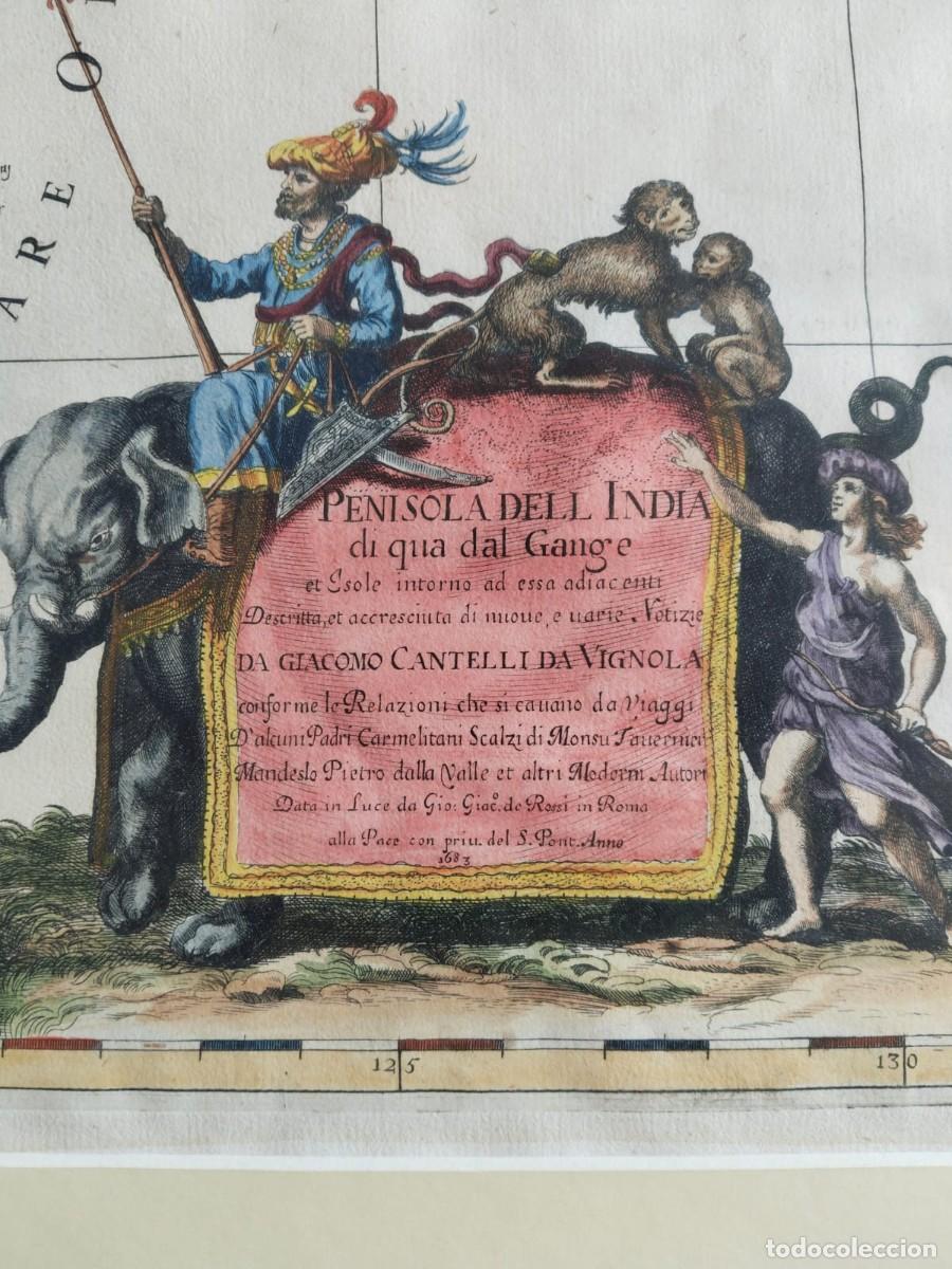 Arte: Grabado 1683 India, Cantolli - Foto 2