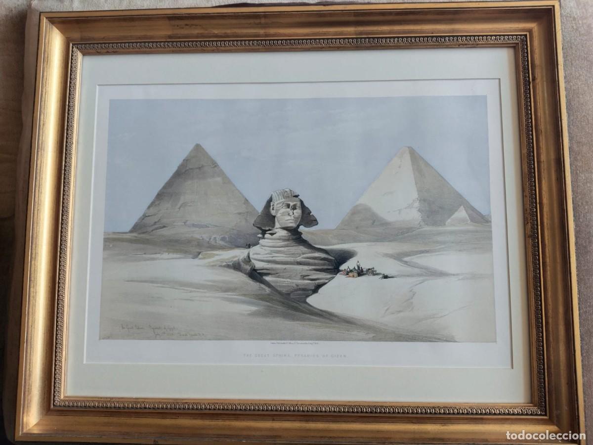 Arte: Litograf&iacute;a David Roberts 1846 ``The great Sphinx of Gizeh&acute;&acute;