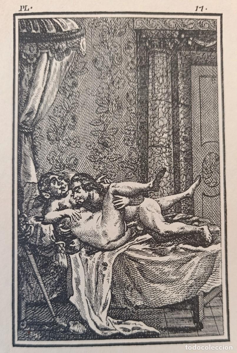 Arte: GRABADO ORIGINAL ER&Oacute;TICO. L'ACADEMIE DES DAMES. NICOL&Aacute;S CHORIER. 1770. PLANCHA 17