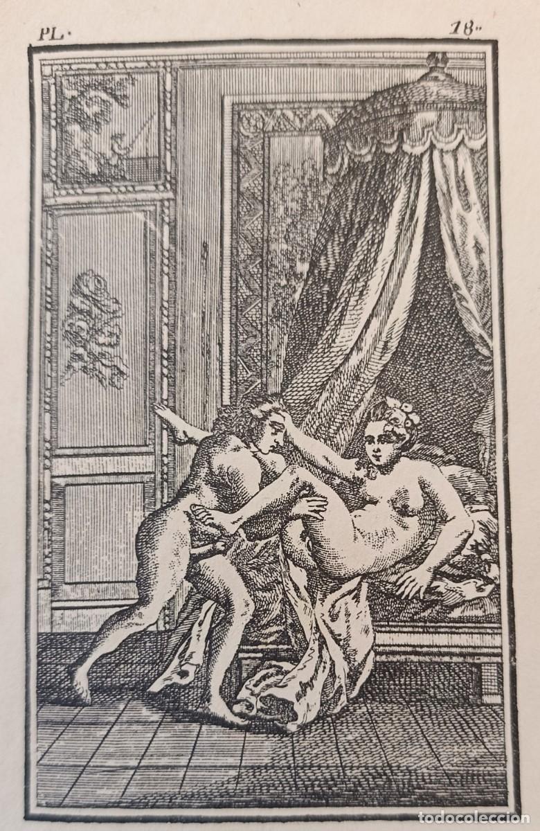 Arte: GRABADO ORIGINAL ER&Oacute;TICO. L'ACADEMIE DES DAMES. NICOL&Aacute;S CHORIER. 1770. PLANCHA 18