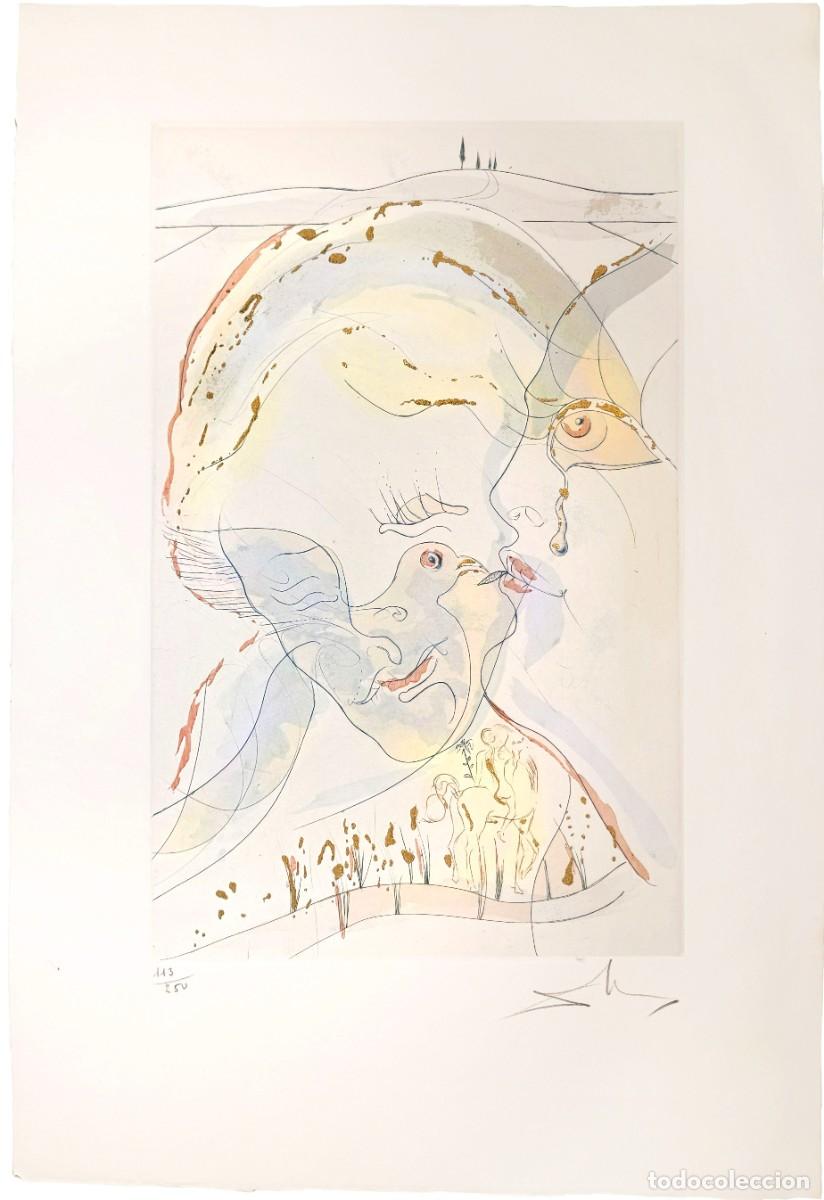 Arte: Salvador Dal&iacute; original pupp&eacute; etching with glitter &rdquo;THE DOVELIKE EYES OF THE BRIDE&rdquo;