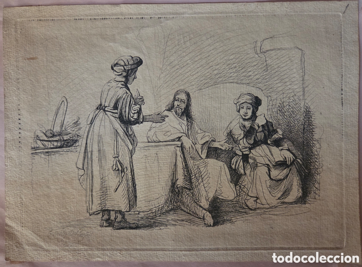 Arte: Cristo Marta y Mar&iacute;a . Claussin 1807