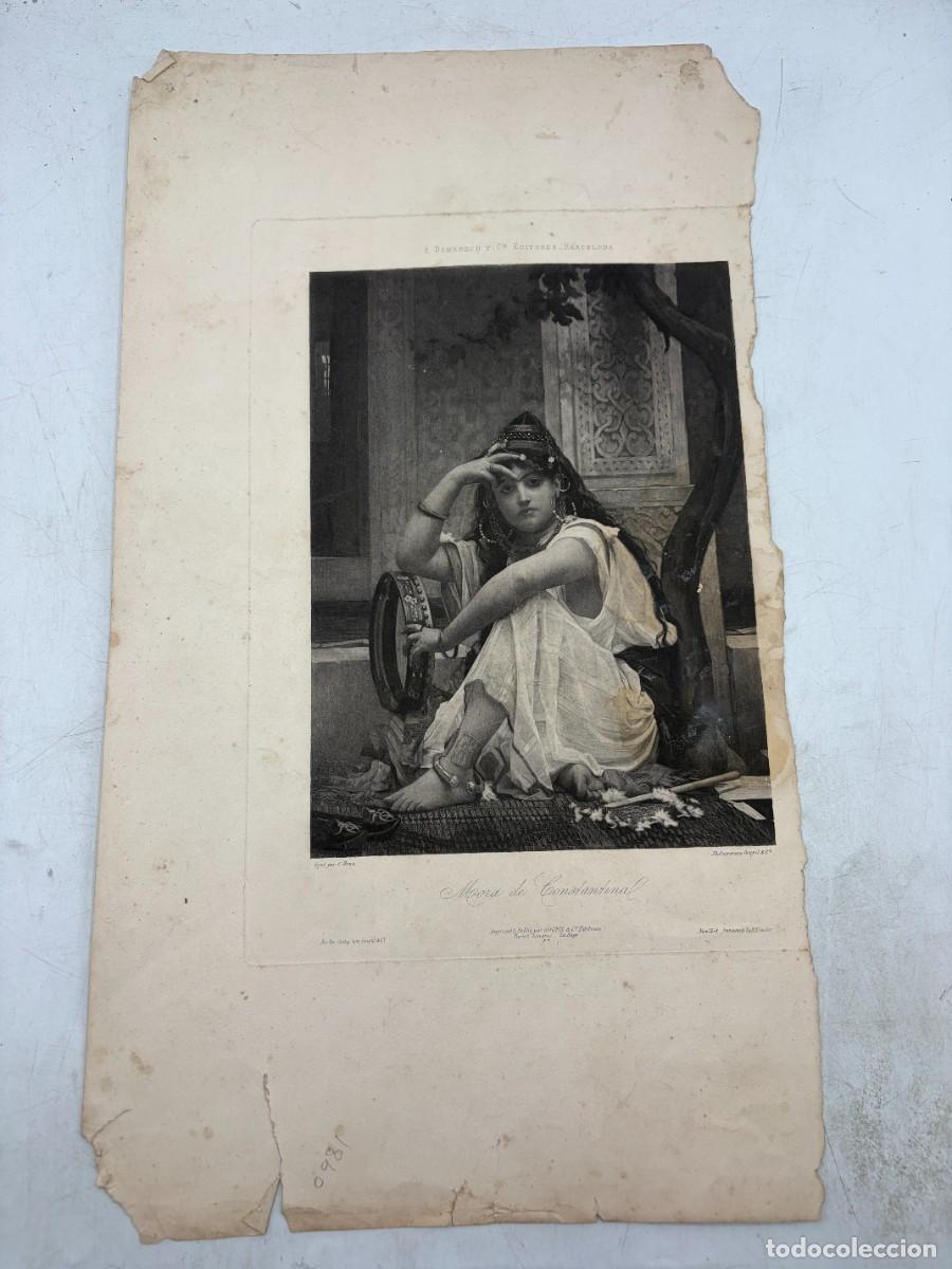 Arte: FOTOGRABADO ANTIGUO MORA DE CONSTANTINOPLA JOS&Eacute; DE CASAS E. DOMENECH BARCELONA