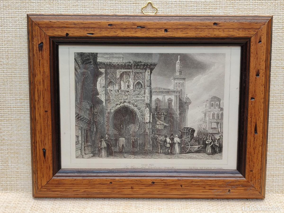 Arte: La Casa del Carb&oacute;n en Granada. Lemaitre. L&acute;Univers Pittoresque. Espagne. 1844. Cuadro.