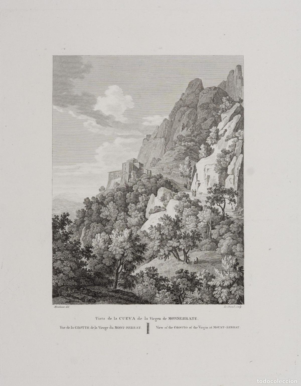 Arte: Vista de la Cueva de la Virgen de Monserrate - Laborde, Alexandre de
