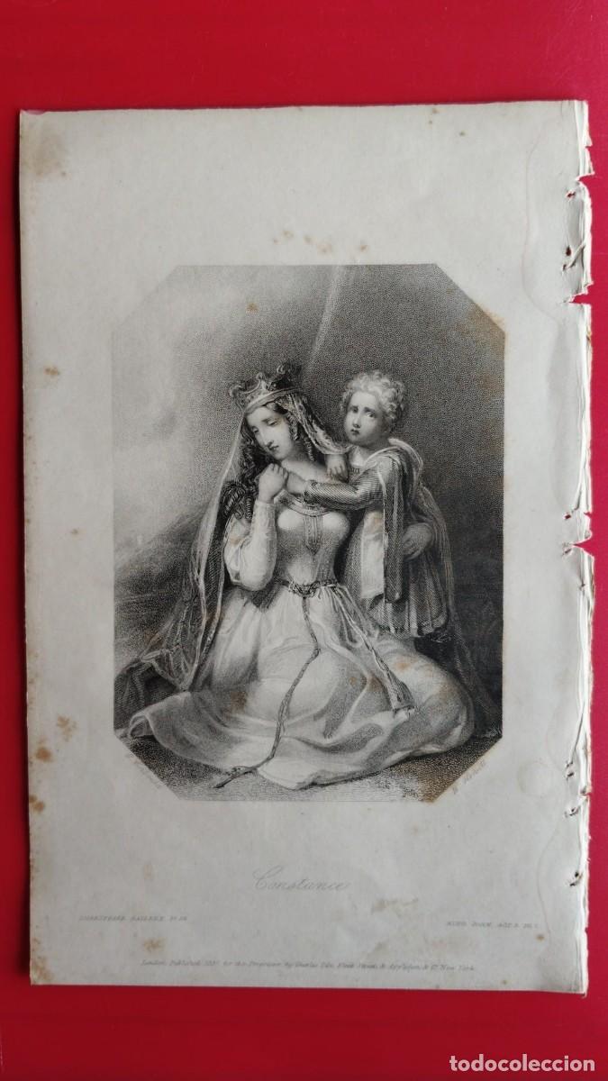 Arte: CONSTANZA.-GRABADO.-GALERIA DE MUJERES.-PRECIOSO GRABADO AL ACERO.-A&Ntilde;O 1839.