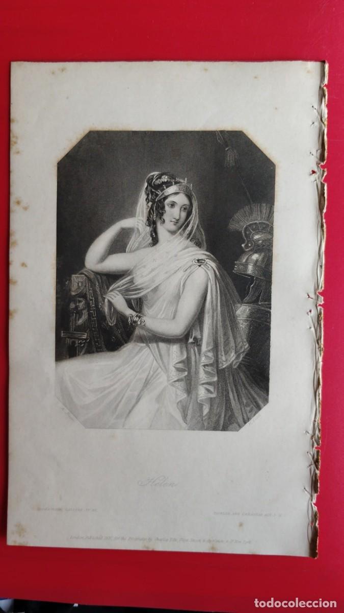 Arte: HELENA.-GRABADO.-GALERIA DE MUJERES.-PRECIOSO GRABADO AL ACERO.-A&Ntilde;O 1839.