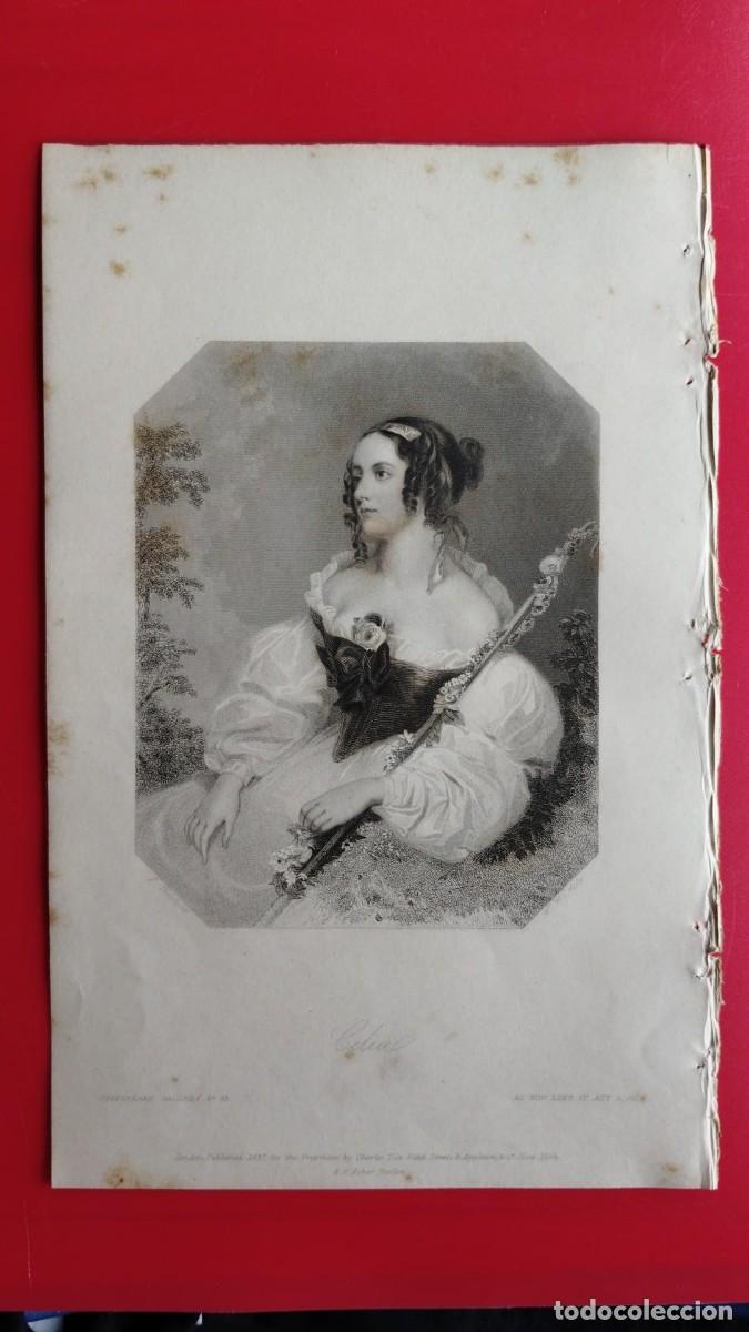Arte: CELIA.-GRABADO.-GALERIA DE MUJERES.-PRECIOSO GRABADO AL ACERO.-A&Ntilde;O 1839.