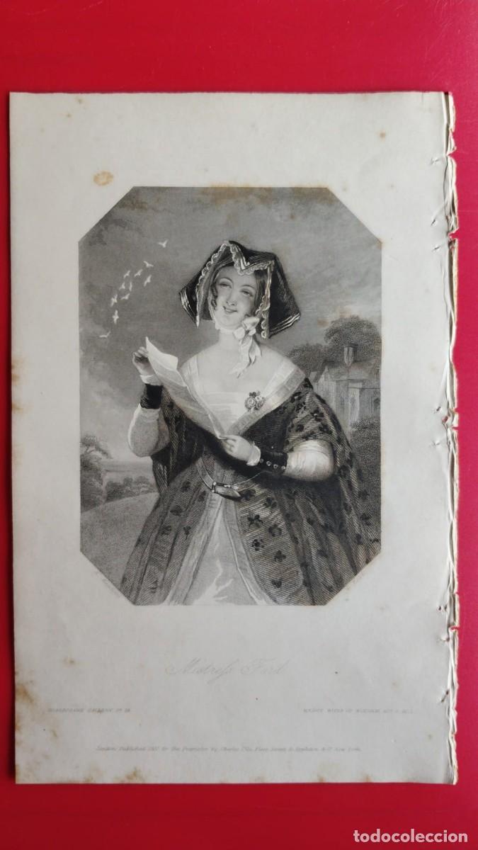 Arte: SE&Ntilde;ORA FORD.-MADAME FORD.-GRABADO.-GALERIA DE MUJERES.-PRECIOSO GRABADO AL ACERO.-A&Ntilde;O 1839.