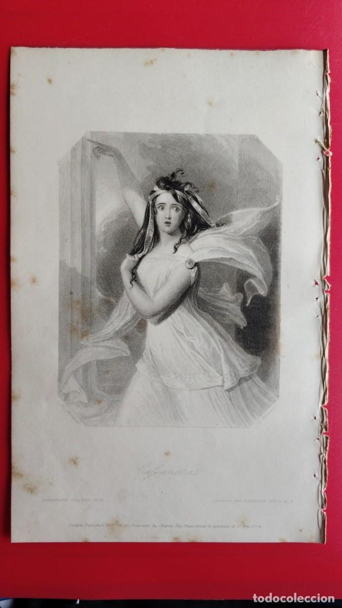 Arte: CASANDRA.-GRABADO.-GALERIA DE MUJERES.-PRECIOSO GRABADO AL ACERO.-A&Ntilde;O 1839.