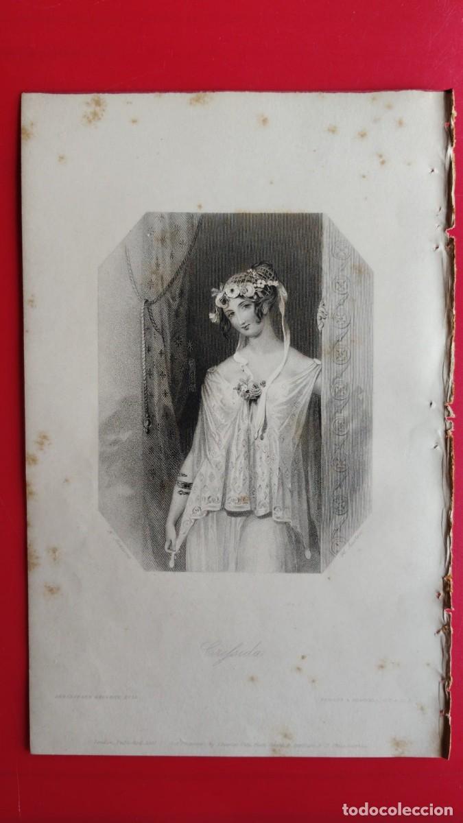 Arte: CRESIDA.-CRESSIDA.-GRABADO.-GALERIA DE MUJERES.-PRECIOSO GRABADO AL ACERO.-A&Ntilde;O 1839.