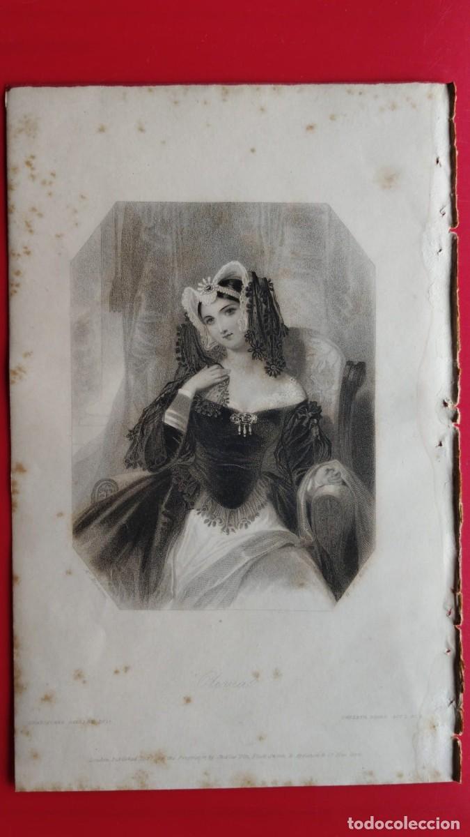 Arte: OLIVIA.-GRABADO.-GALERIA DE MUJERES.-PRECIOSO GRABADO AL ACERO.-A&Ntilde;O 1839.