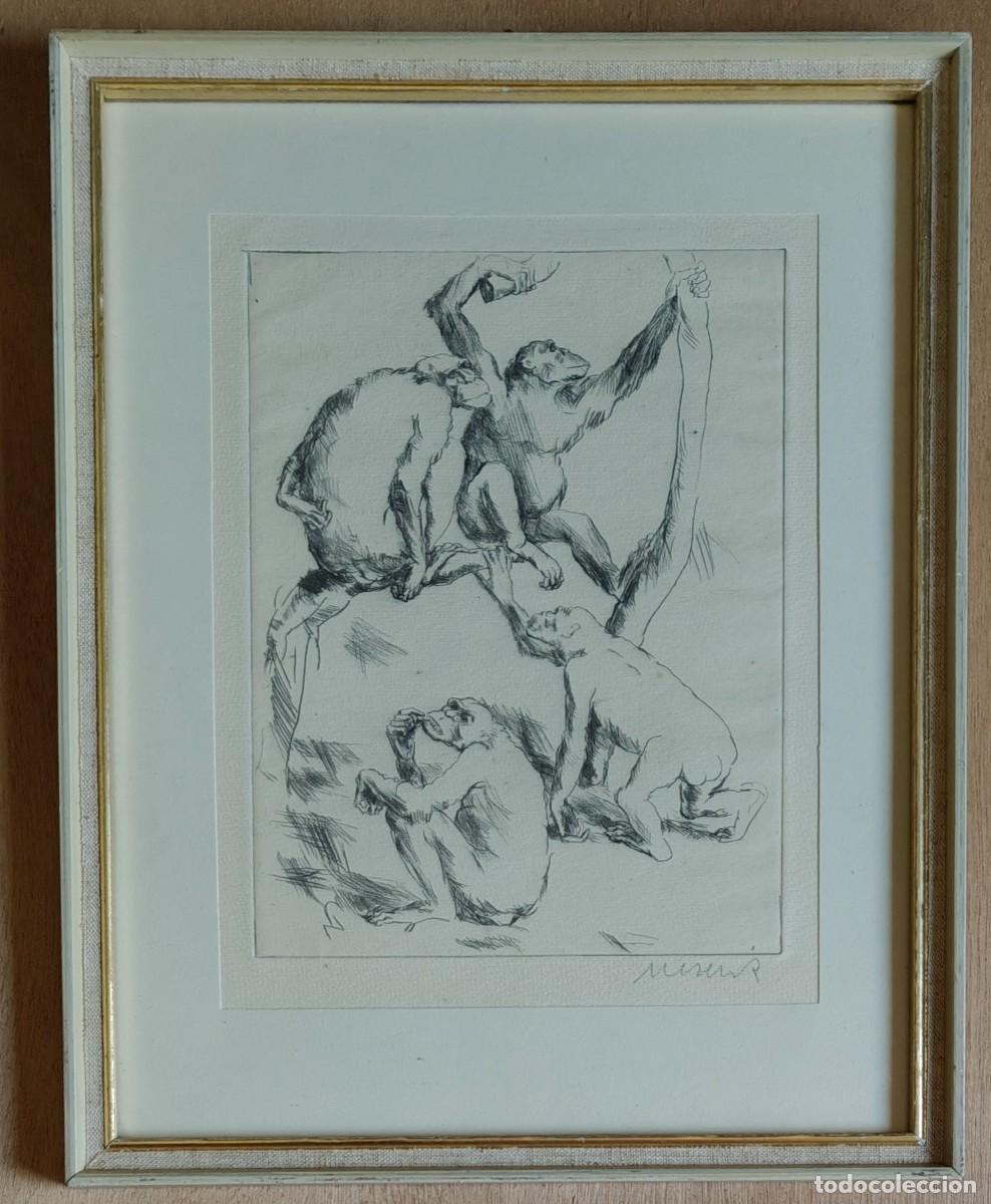 Arte: F&eacute;lix Meseck (1883 - 1955). EXPRESIONISMO, aguafuerte y punta seca, firmado. 1920
