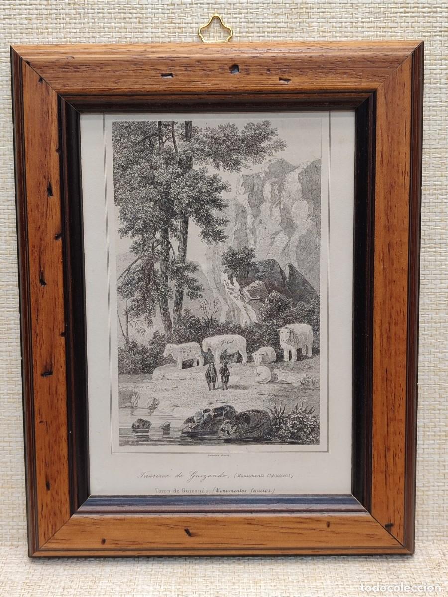 Arte: Toros de Guizando en Avila. Lemaitre. L&acute;Univers Pittoresque. Espagne. 1844. Cuadro.