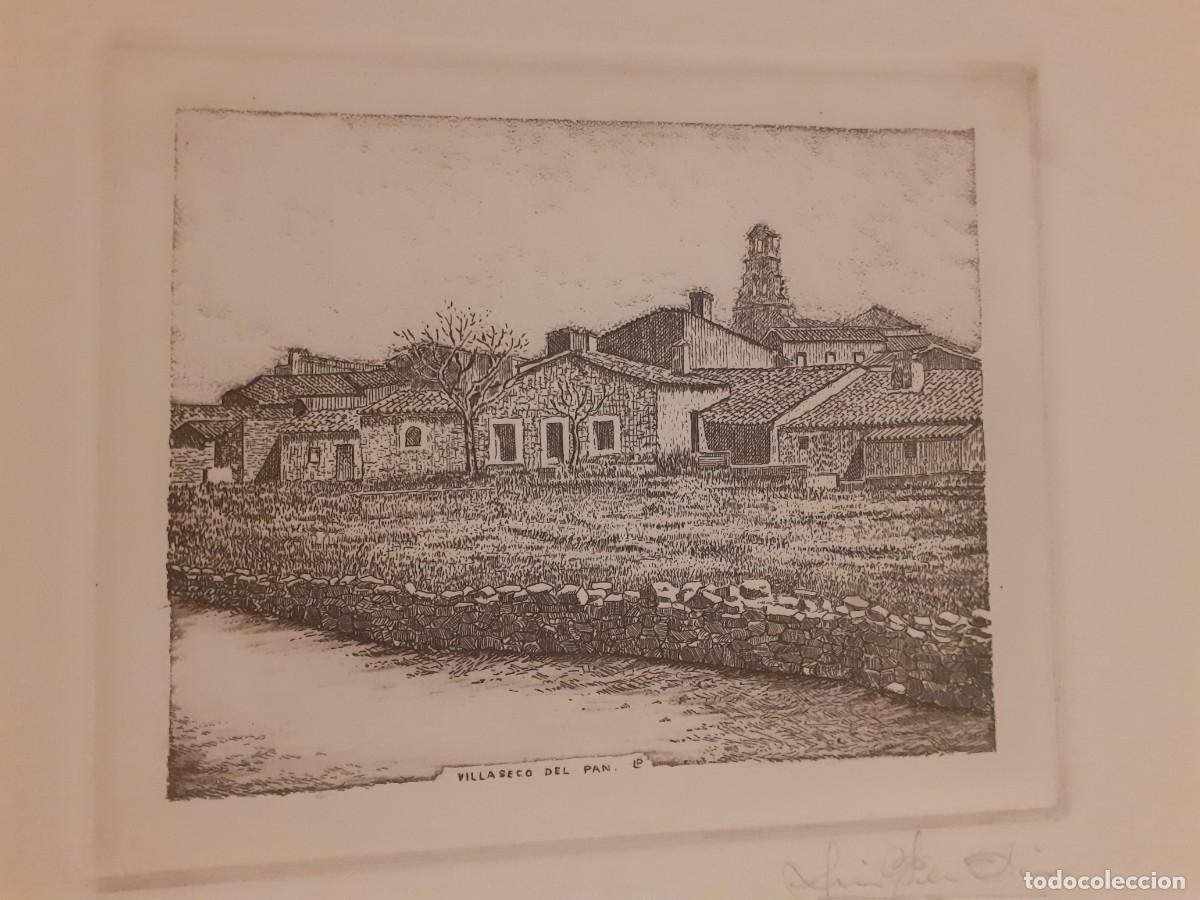 Arte: PRECIOSO GRABADO DEL PINTOR DE ZAMORA LUIS PEREZ DIEZ. VILLASECO DEL PAN (ZAMORA)