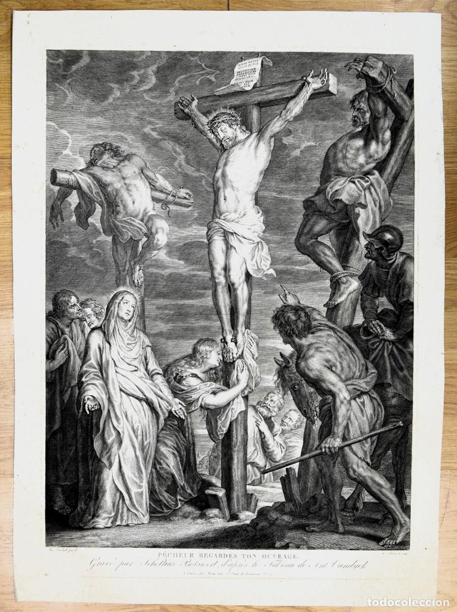Arte: P&eacute;cheur regardes ton ouvrage. Grav&eacute; par Scheltius Bolswert, d'apr&egrave;s le tableau de Ant. Vandyck.