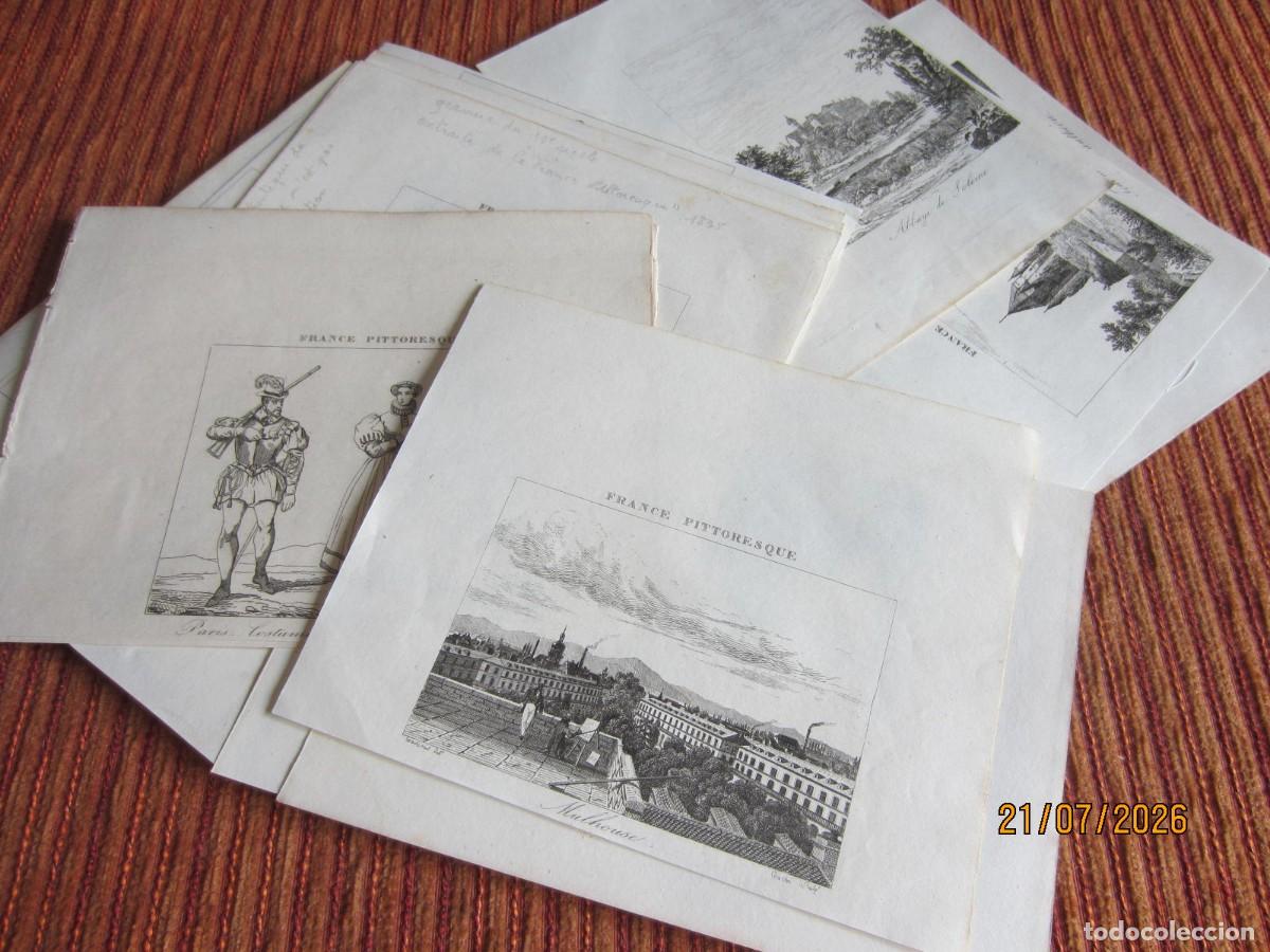 Arte: 1838- FRANCIA. 19 GRABADOS. ORIGINALES. FRANCE PITTORESQUE. LOTE-1