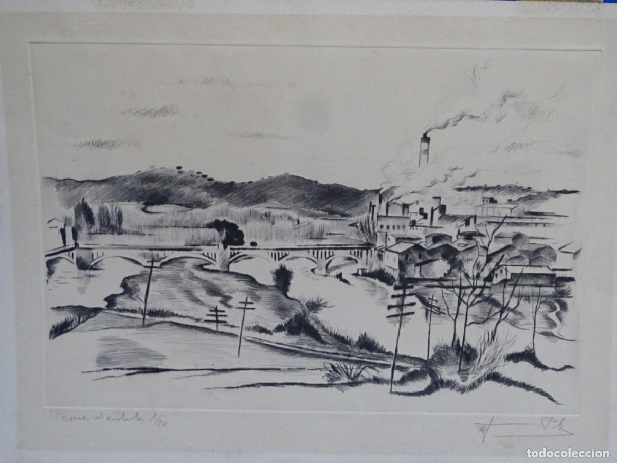Arte: GRABADO AGUAFUERTE JAUME PLA. 1/10. 36x25 CM.