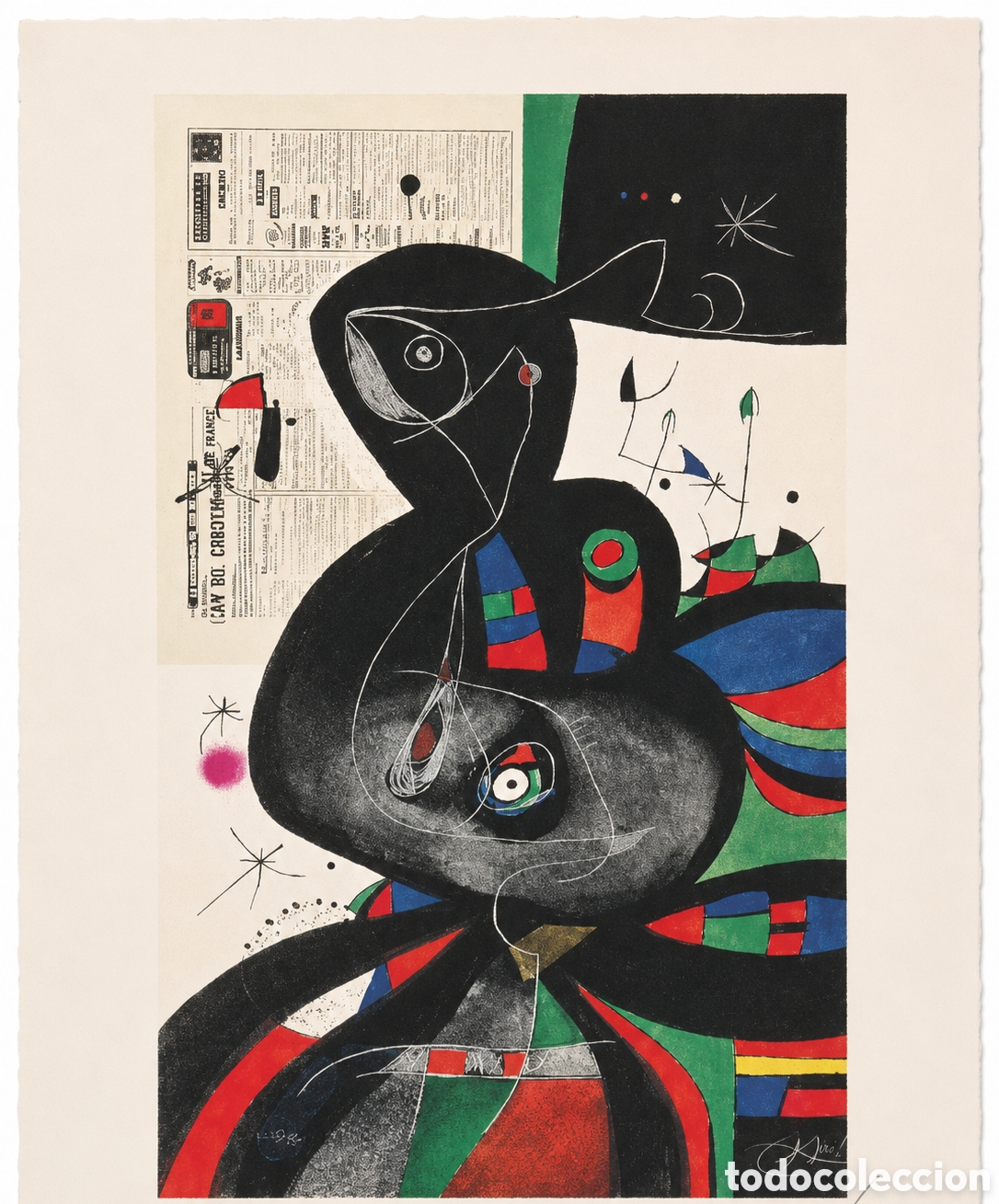 Arte: Grabado de Homenaje a Gaud&iacute; Autor Joan Mir&oacute;