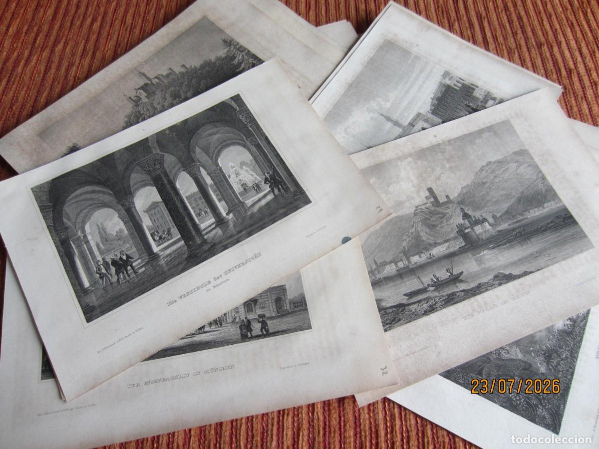 Arte: 1860- ALEMANIA. 18 GRABADOS ORIGINALES. MEYERS UNIVERSUM