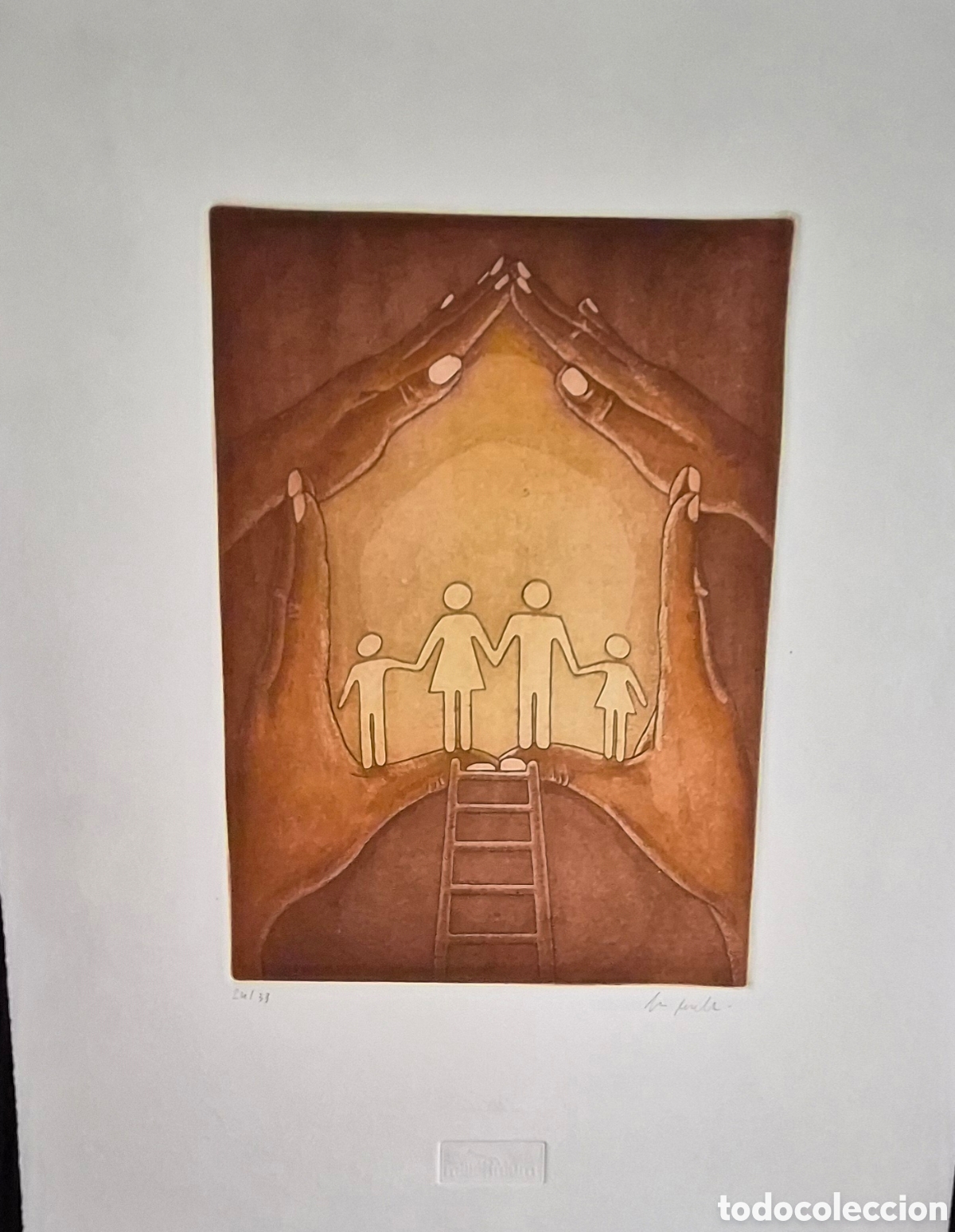 Arte: Grabado La Familia de Jorge Perell&oacute;n