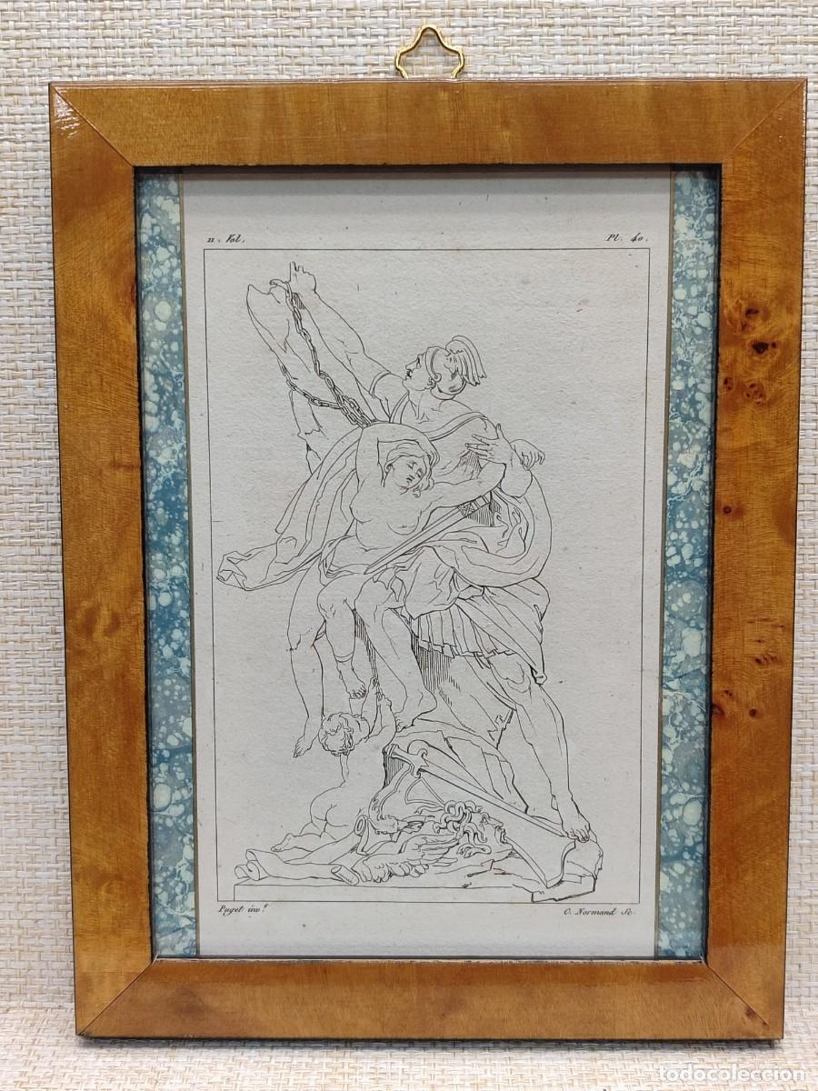Arte: Perseo y Andr&oacute;meda. Puget. Annales du musee 1807, Tomo XI. Cuadro. Mitologia.