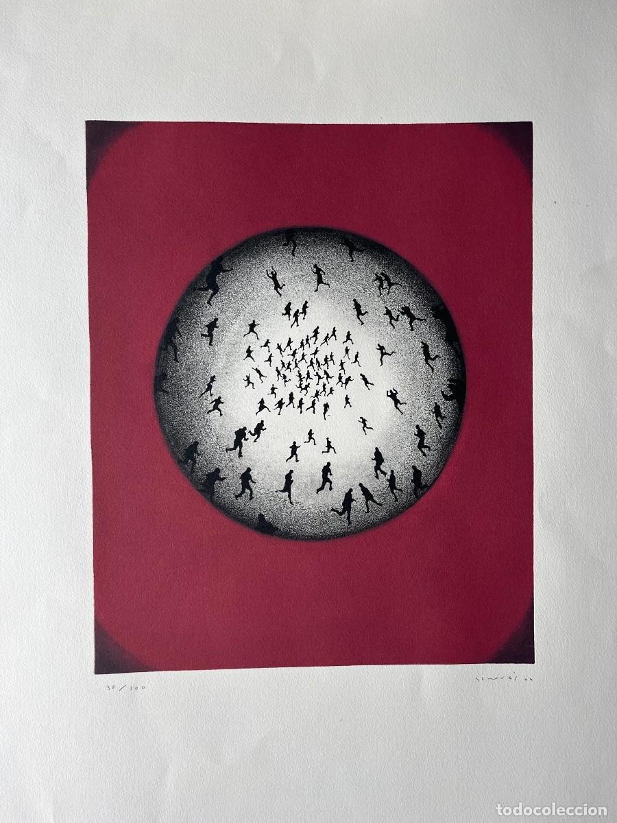Arte: Juan Genov&eacute;s. Aguafuerte y aguatinta 2004. Firmado a l&aacute;piz y numerado 30/100. 76x56 cm