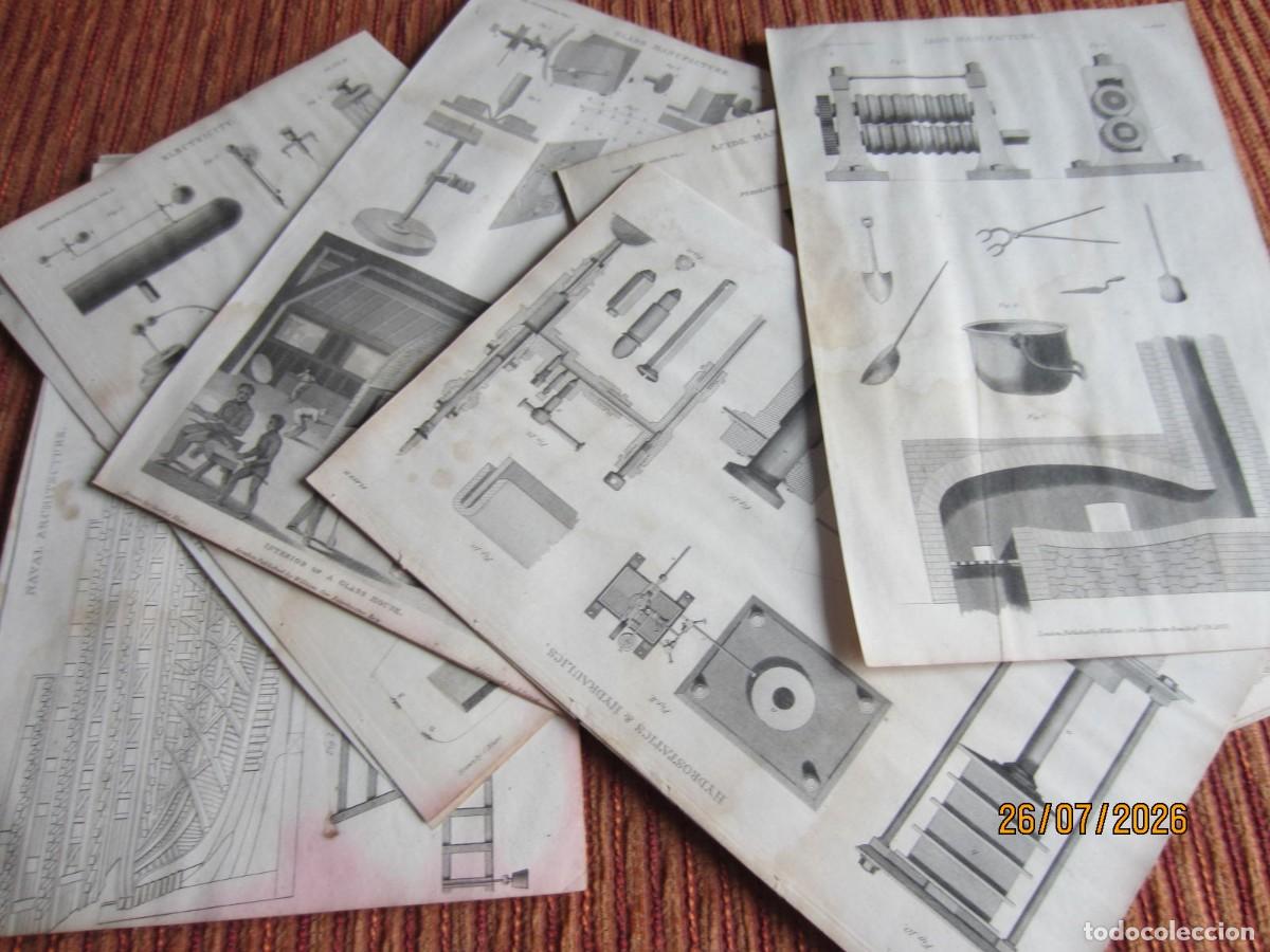 Arte: 1835-15 GRABADOS ORIGINALES DE LA ENCICLOPEDIA BRIT&Aacute;NICA ARTES Y CIENCIAS.