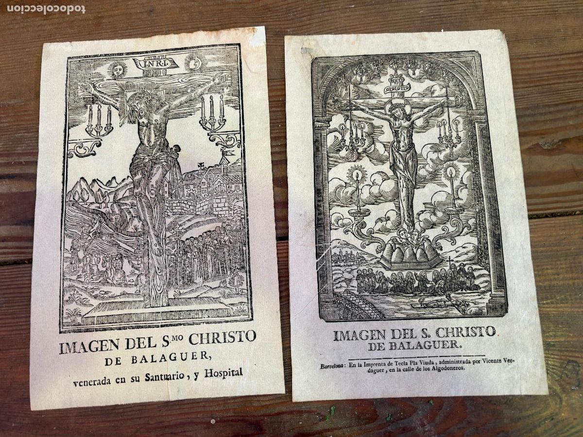 Arte: Grabados cristo Balaguer antiguos
