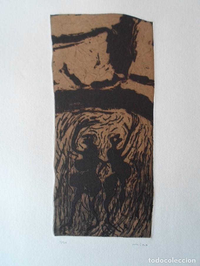 Arte: Victor Mira (Zaragoza 49-Alemania 2003) grab Africa 1990 de 35x15 en 69x50 firma y 11/25 Semilleros