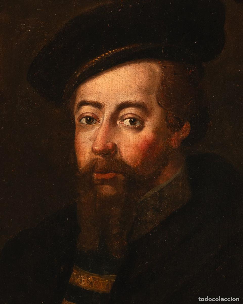 Arte: Retrato de caballero Escuela Italiana siglo XVIII &oacute;leo sobre lienzo con marco