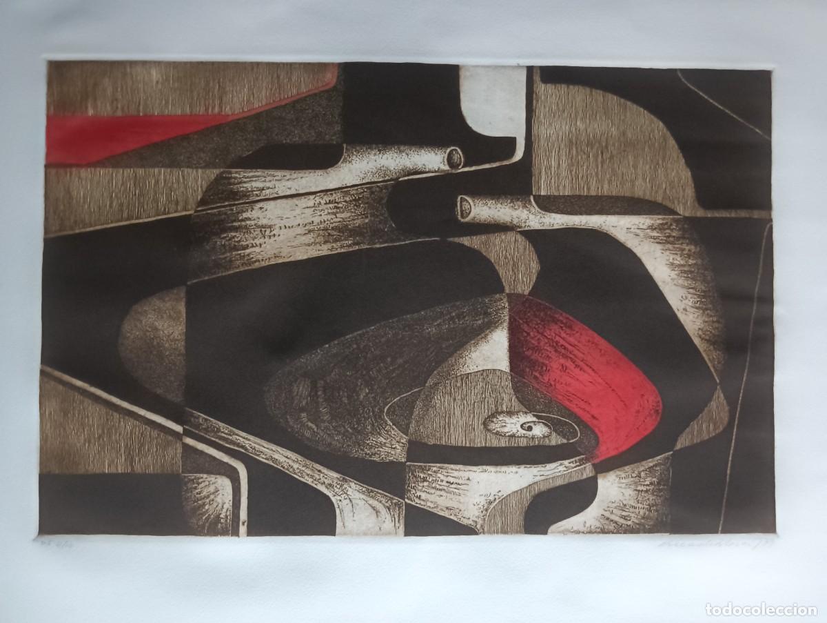 Arte: Arcadio Blasco (Mutxamiel, Alicante, 1298-2013) grabado 31x49 papel 52x70cms, firma l&aacute;piz y num