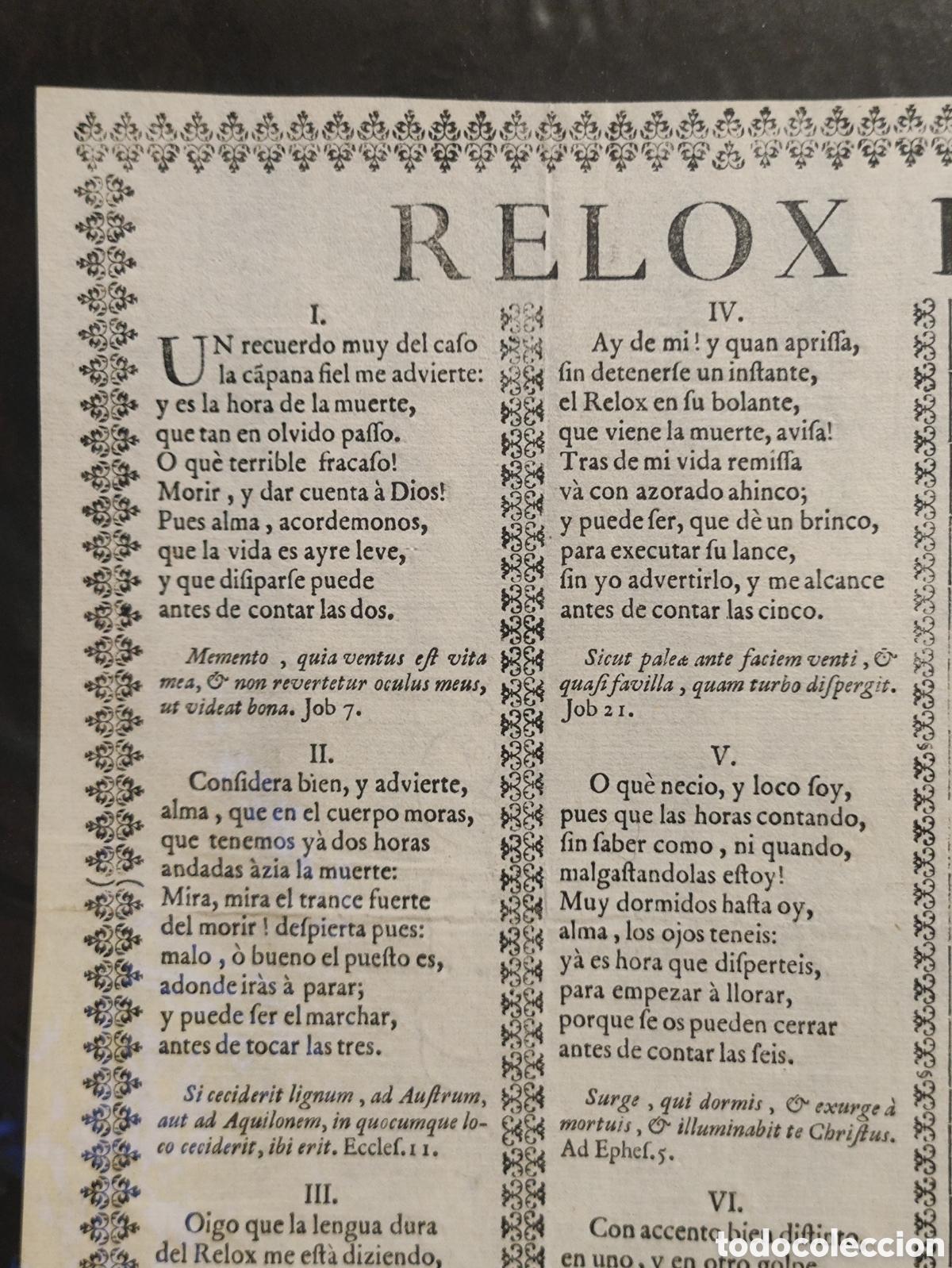 Arte: GRABADO &rdquo;RELOX DE LA MUERTE&rdquo; Siglo XVIII - Foto 5