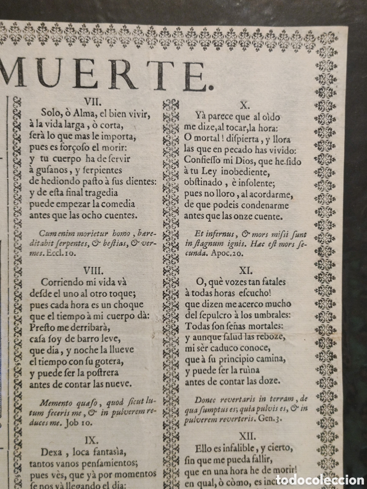 Arte: GRABADO &rdquo;RELOX DE LA MUERTE&rdquo; Siglo XVIII - Foto 7