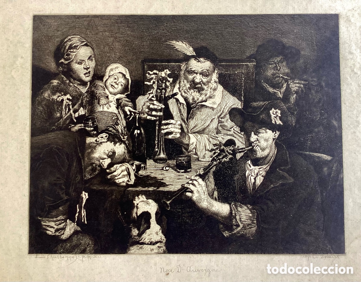 Arte: Grabado original Louis Charbone - Foto 2