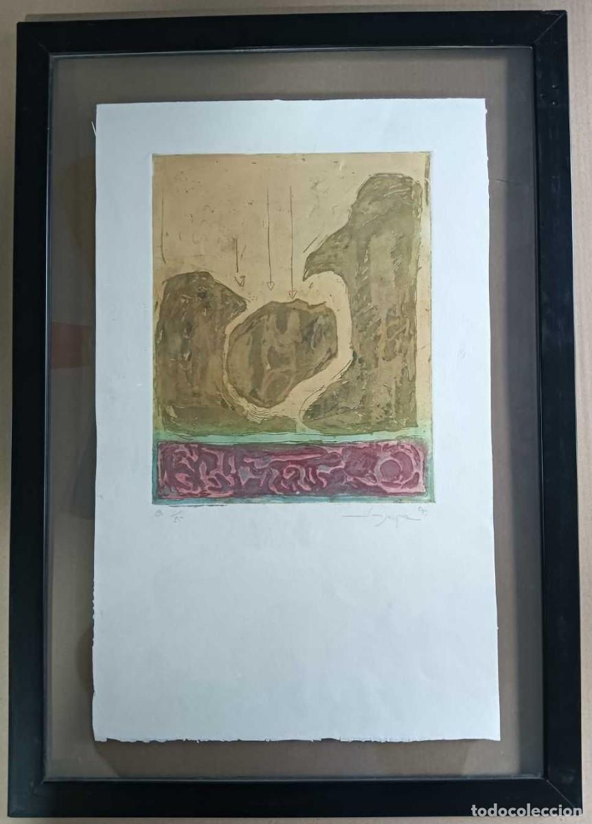 Arte: Noni Lazaga (Madrid, 1966) grabado 1995 enmarcado 70x40cms, firma mano y 3/25 solamente. Certificado