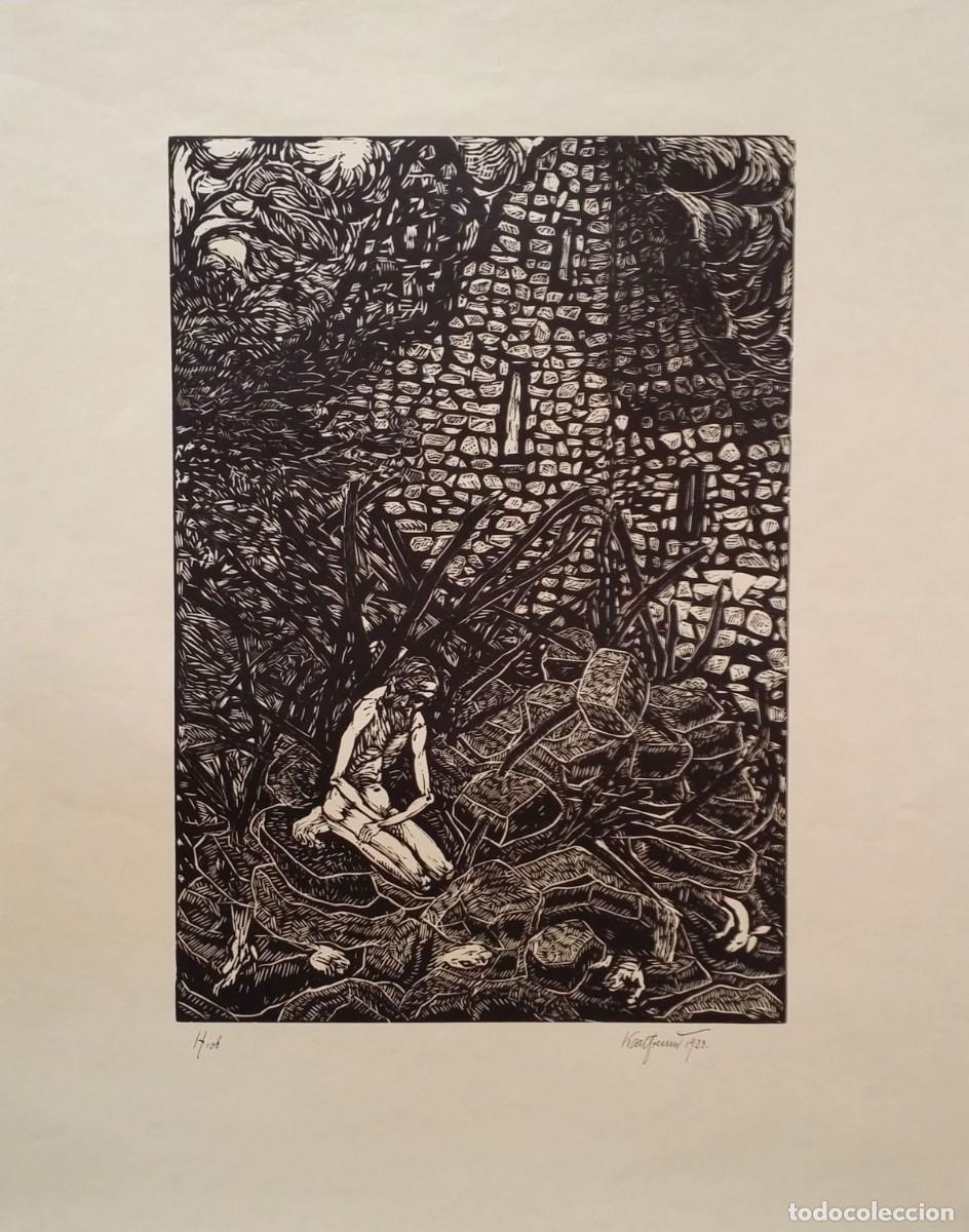 Arte: Karl Freund (1892-1981): Linograbado firmado a mano, 1923 / EXPRESIONISMO