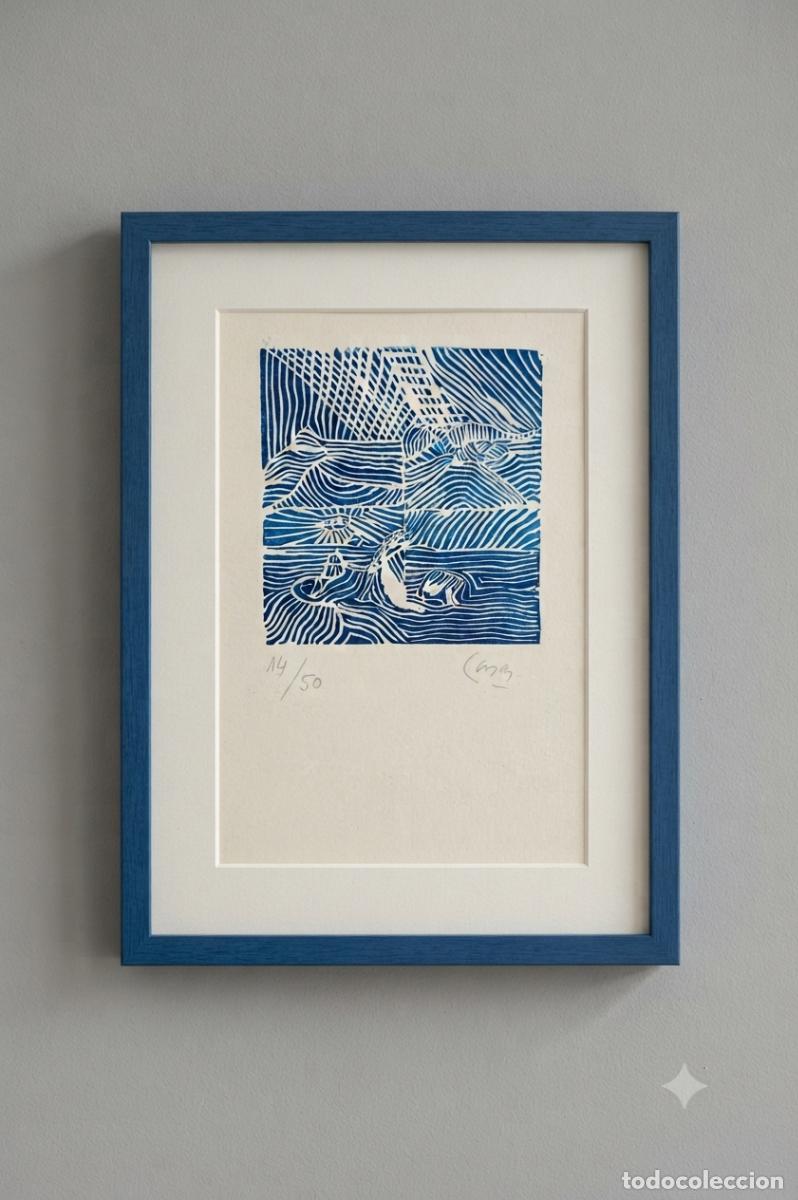 Arte: V&iacute;ctor Casas. Espacios para la meditaci&oacute;n. Grabado al lin&oacute;leo.