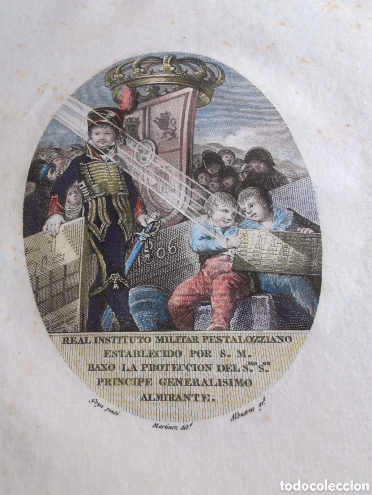 Arte: Grabado antiguo a color - Foto 2