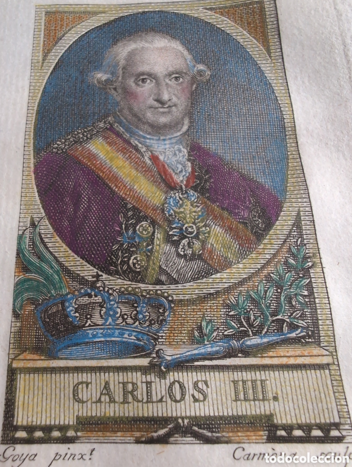 Arte: Grabado antiguo a color - Foto 4