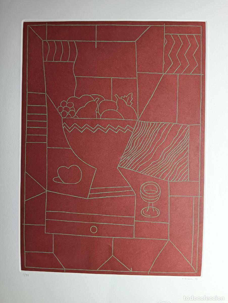 Arte: Alfredo Alca&iacute;n (Madrid, 1936) grabado 1993 de 50x36 papel 76x56, firma l&aacute;piz y num 5/99 Catalogado
