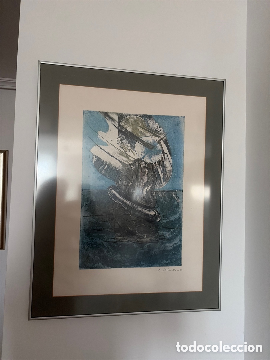 Arte: LUCIO MU&Ntilde;OZ. Aguafuerte y aguatinta sobre papel artesanal, 1986. Firmado y fechado a l&aacute;piz